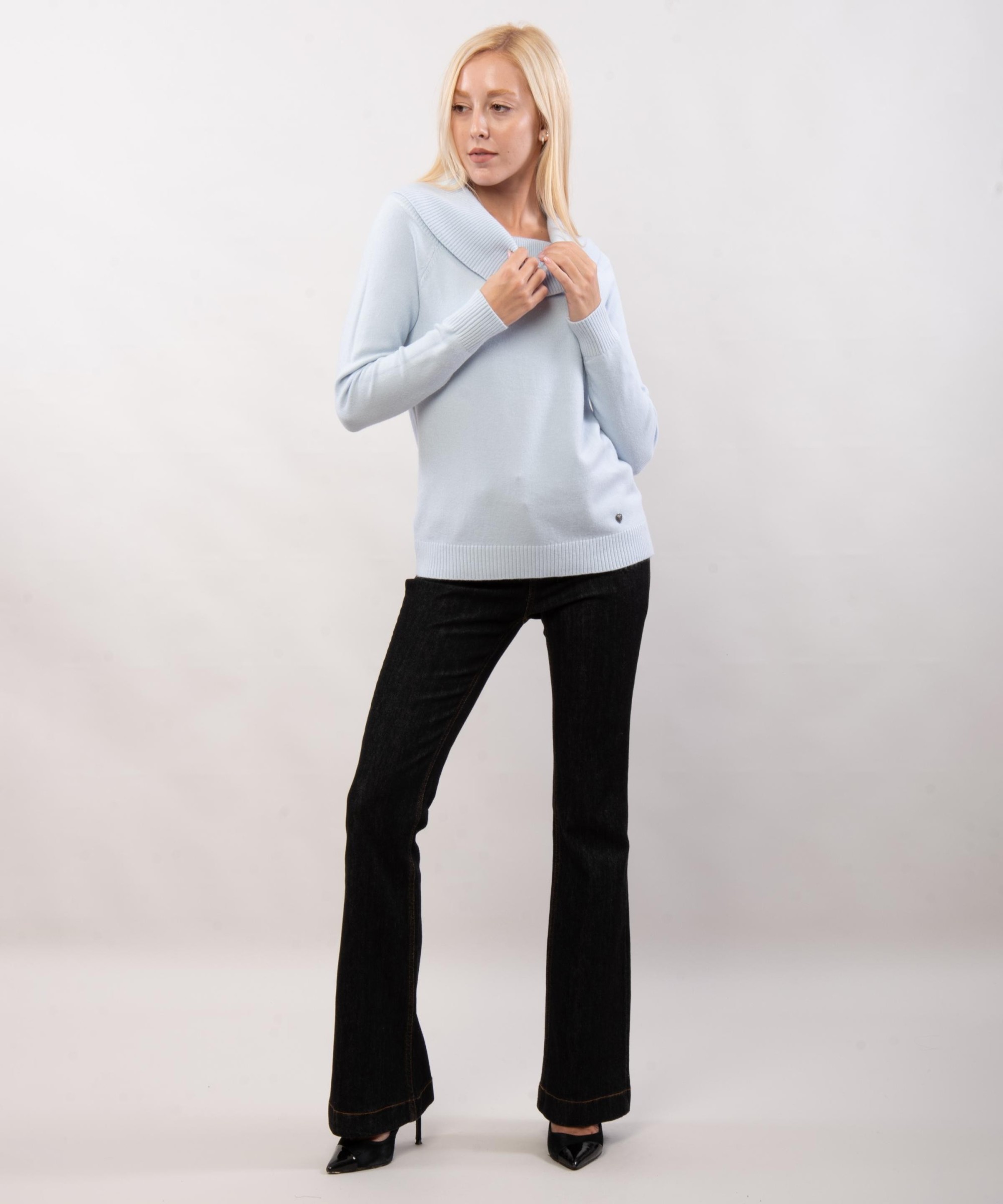 Maglione collo largo