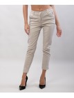 pantalone gabardina con elastico ai lati