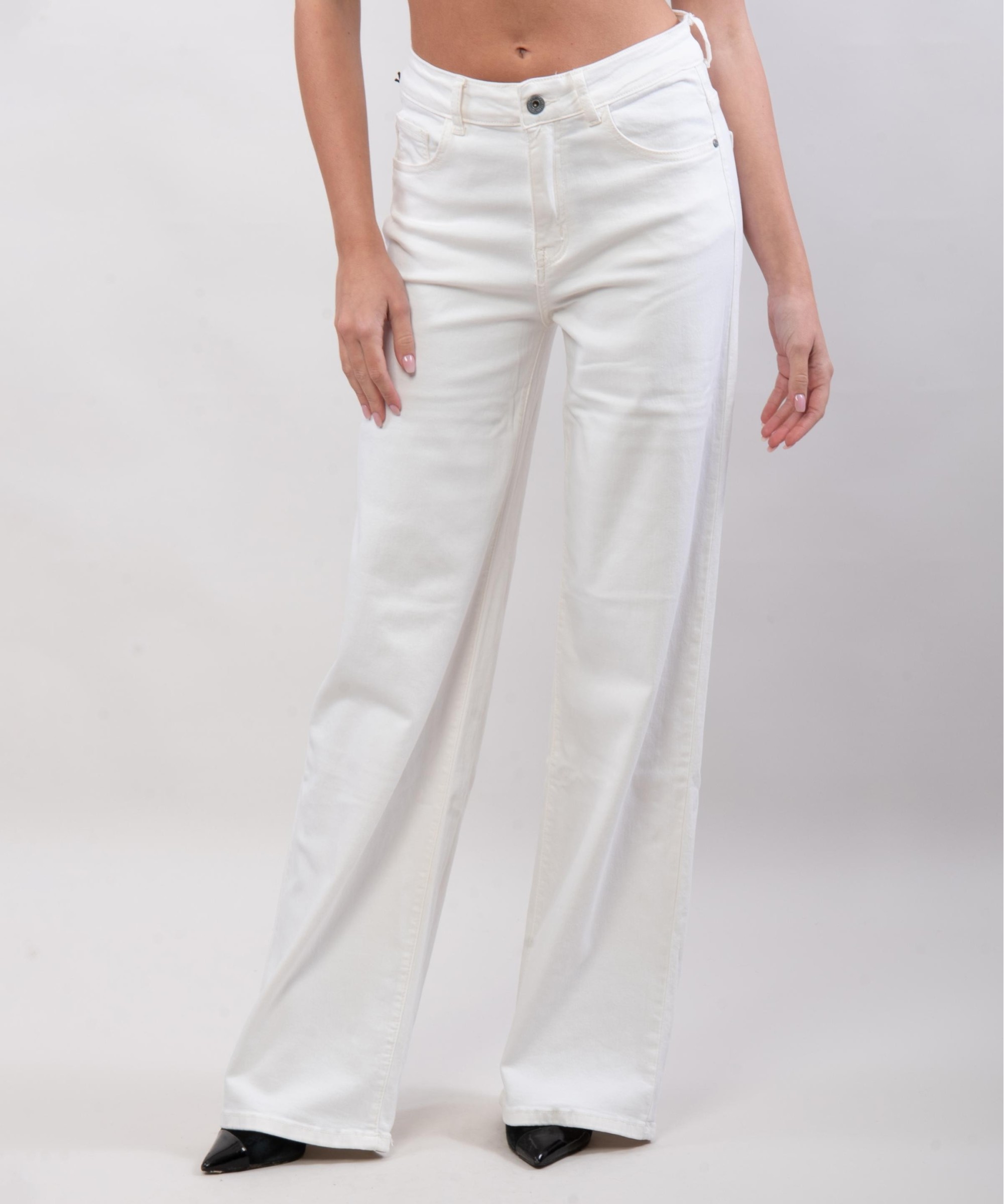 pantalone palazzo dritto in cotone