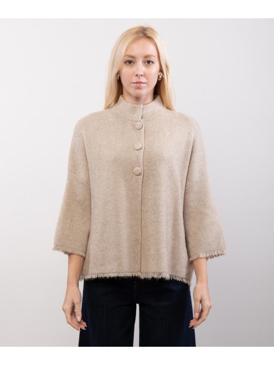 coprispalle in maglia e frange
