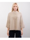 coprispalle in maglia e frange