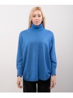 Maglione dolcevita bottoni laterali