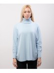Maglione dolcevita bottoni laterali