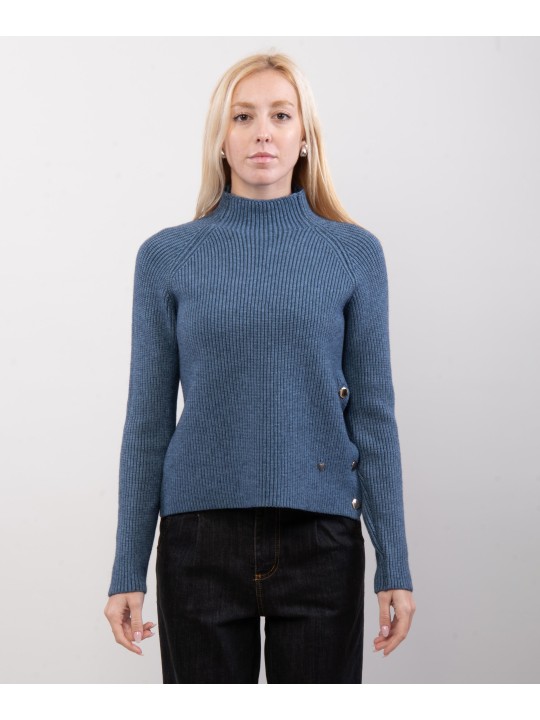 Maglione con bottoni laterali