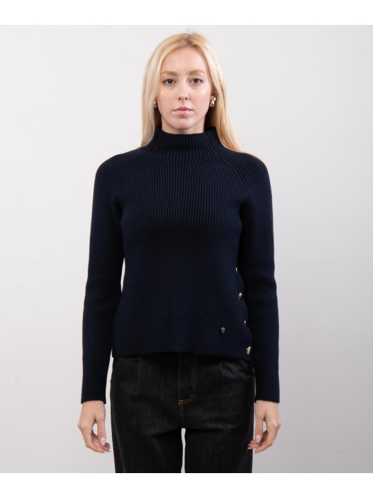 Maglione con bottoni laterali