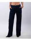 pantalone palazzo in tessuto jeans
