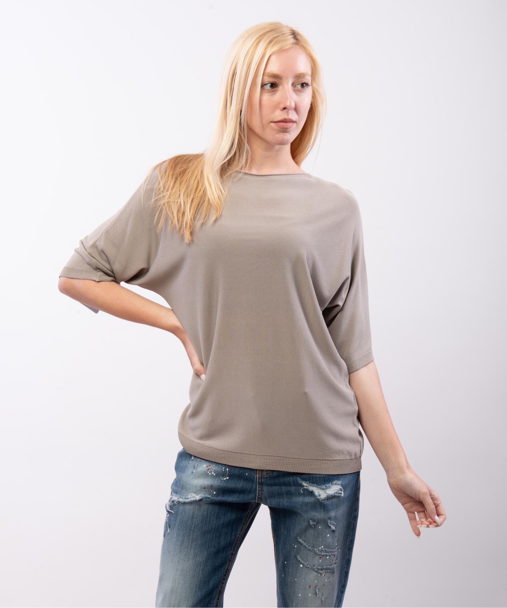 Maglia con manica a kimono