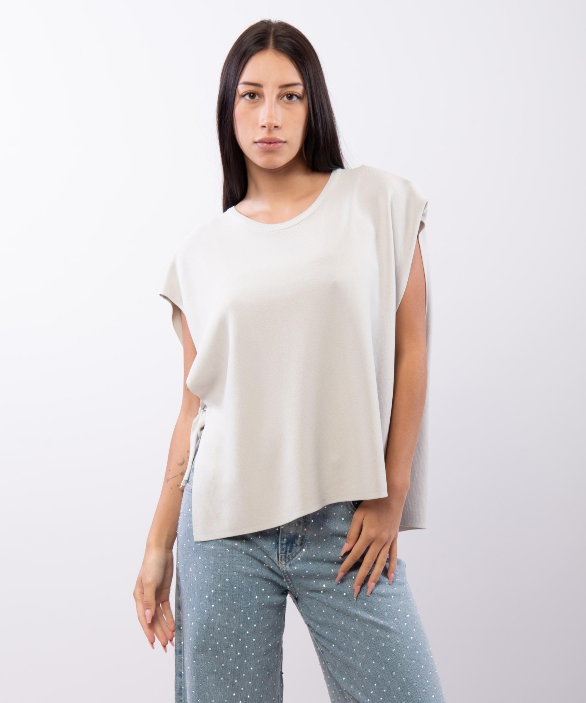 Maglia con nastri laterali