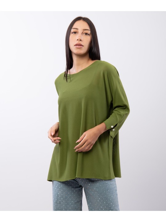 Maglia con perline sulle maniche