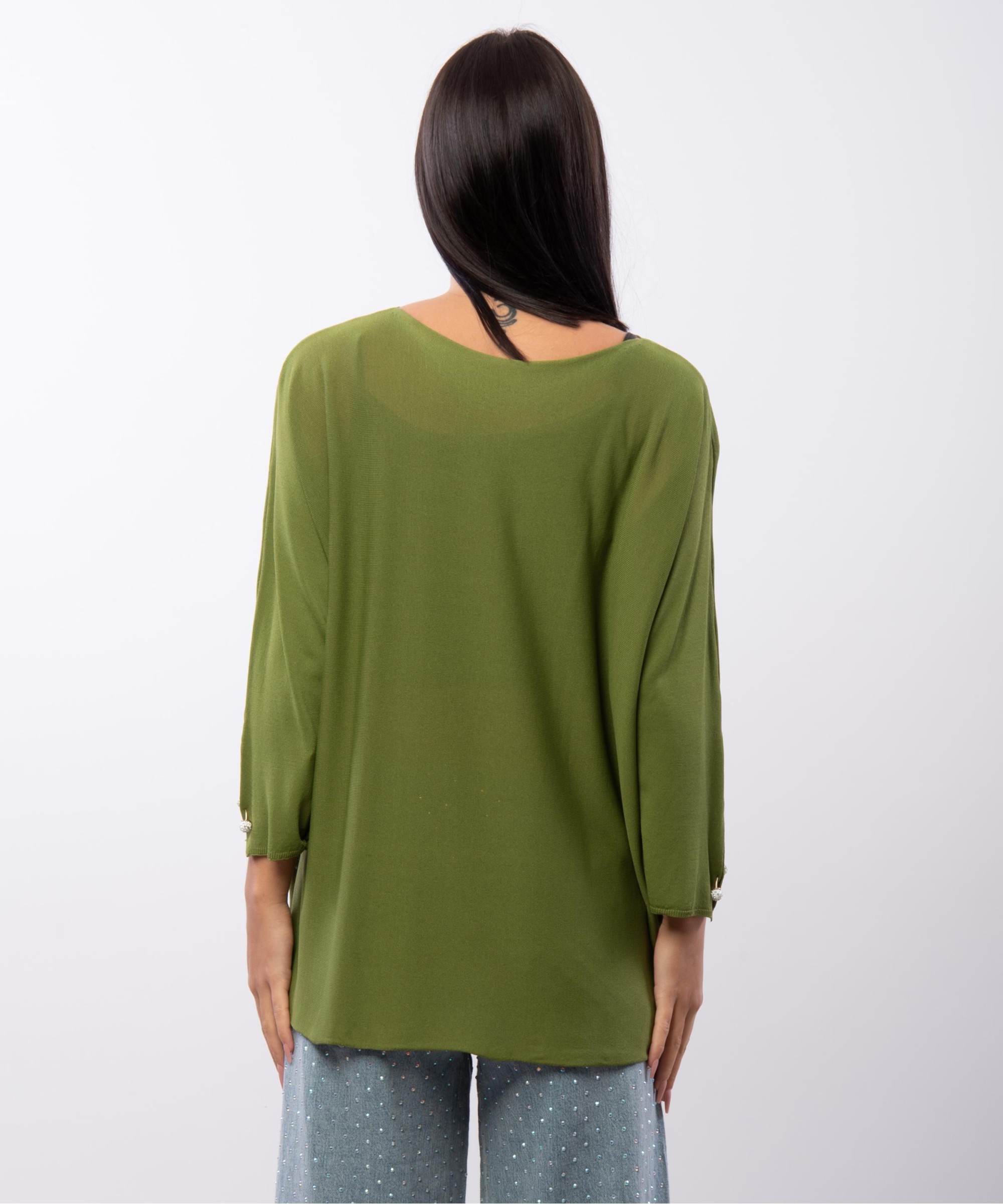 Maglia con perline sulle maniche