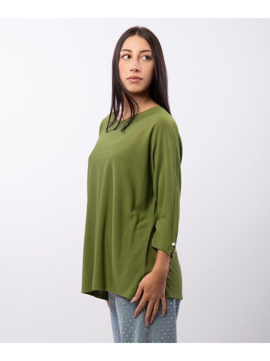 Maglia con perline sulle maniche