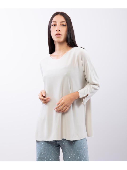 Maglia con perline sulle maniche
