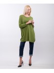 Maglia con tasche e bottoni laterali