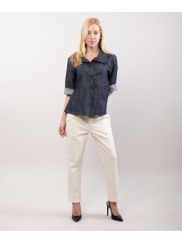 Giacca denim con tasche