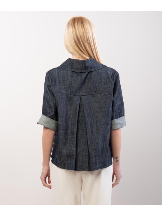 Giacca denim con tasche
