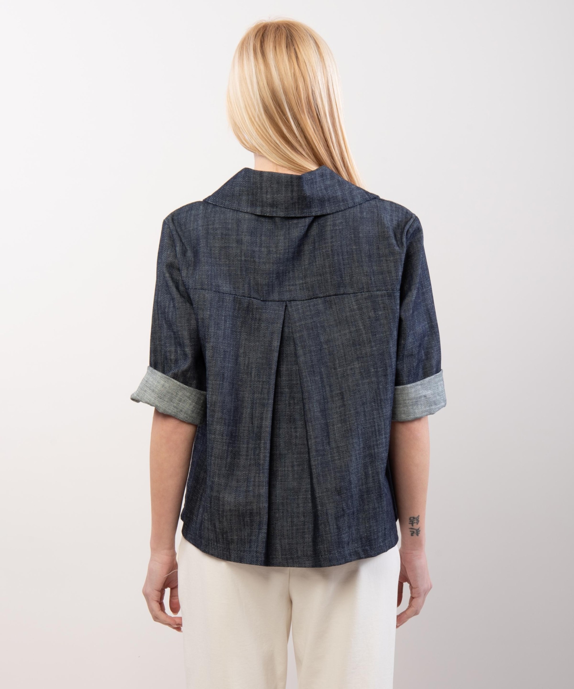 Giacca denim con tasche