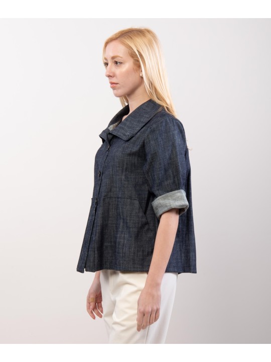 Giacca denim con tasche