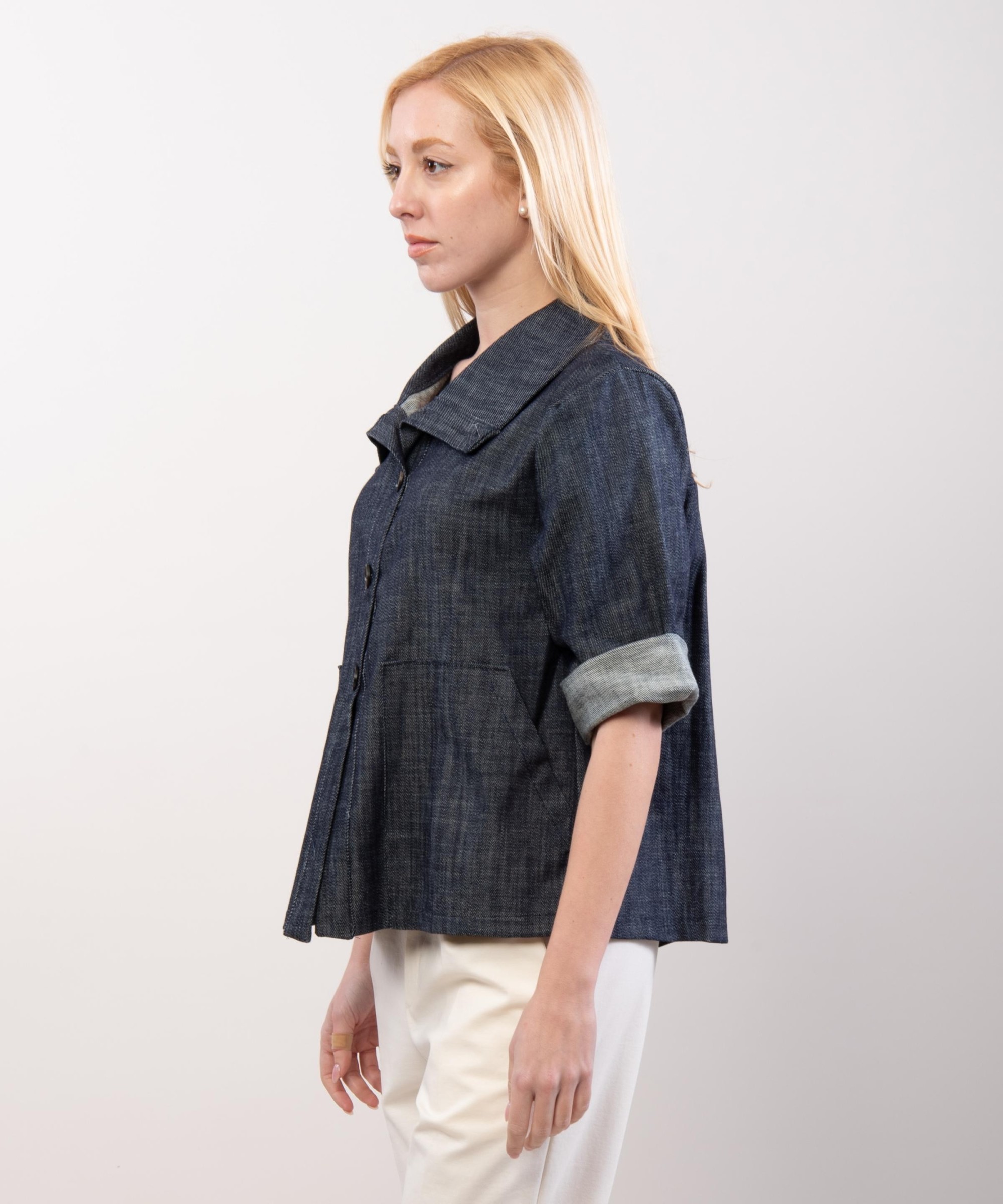 Giacca denim con tasche
