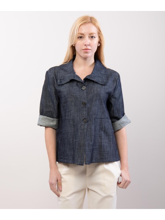 Giacca denim con tasche