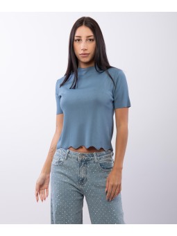 Maglia Cropped dettaglio orlo