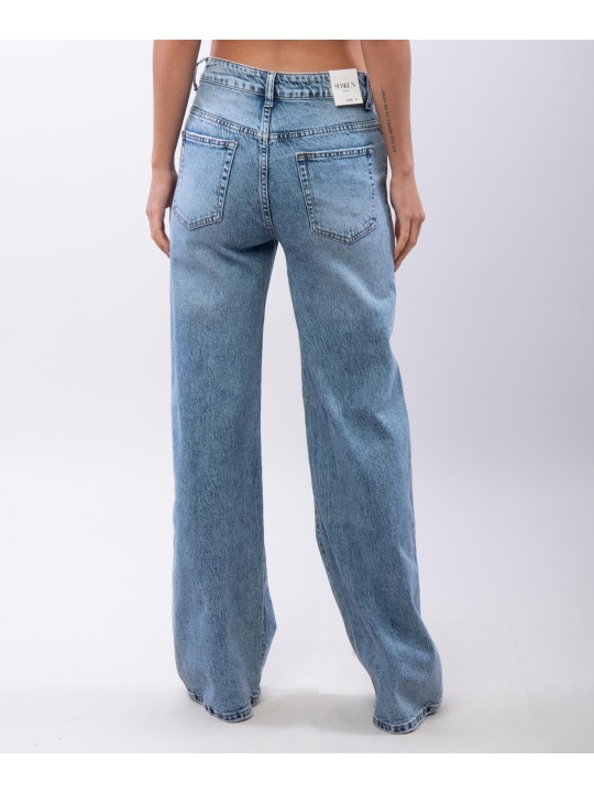 Jeans a Palazzo con Strass