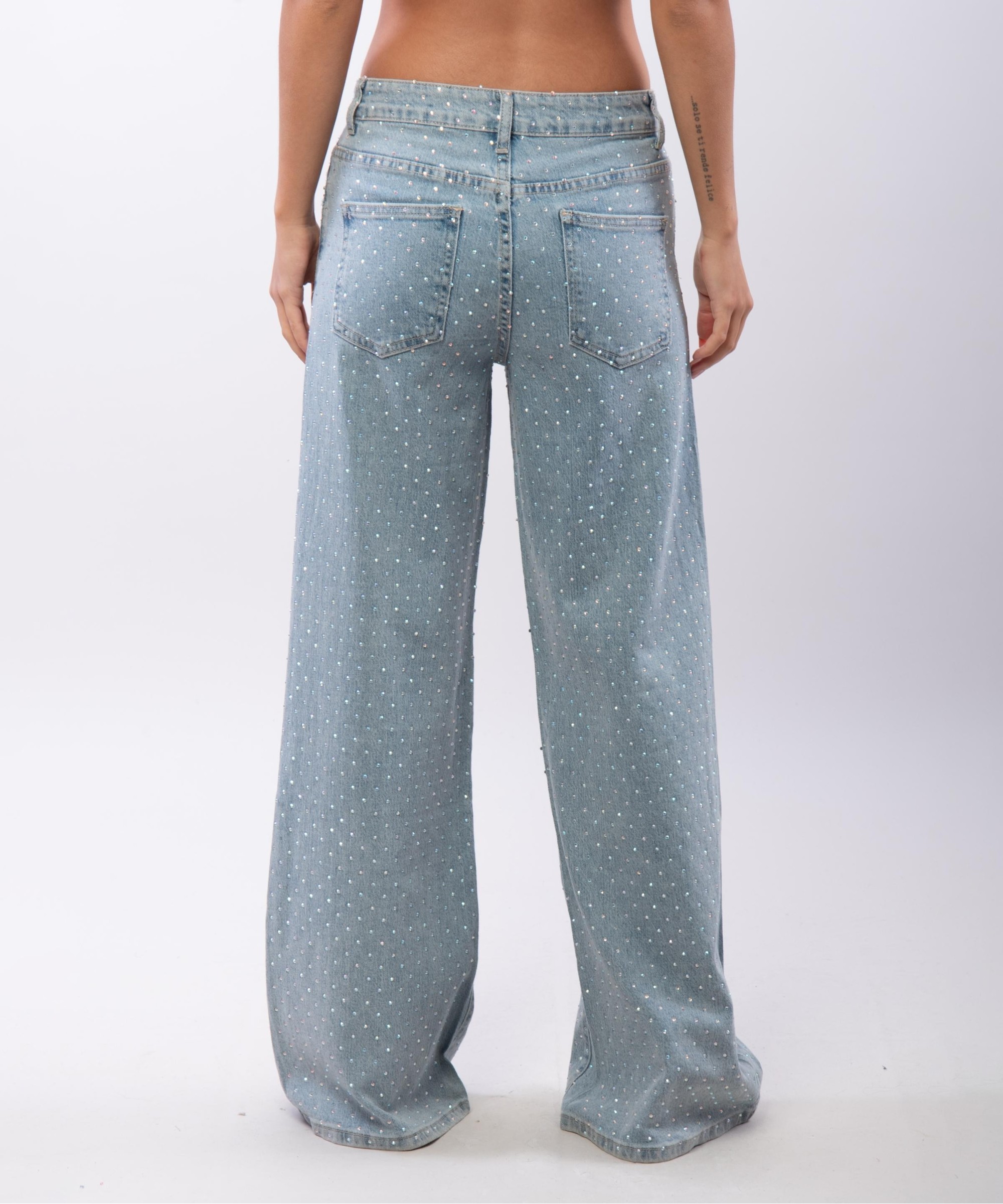 Jeans Diritti con Strass