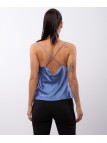 Top Cropped Scollo Drappeggio