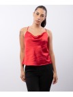 Top Cropped Scollo Drappeggio