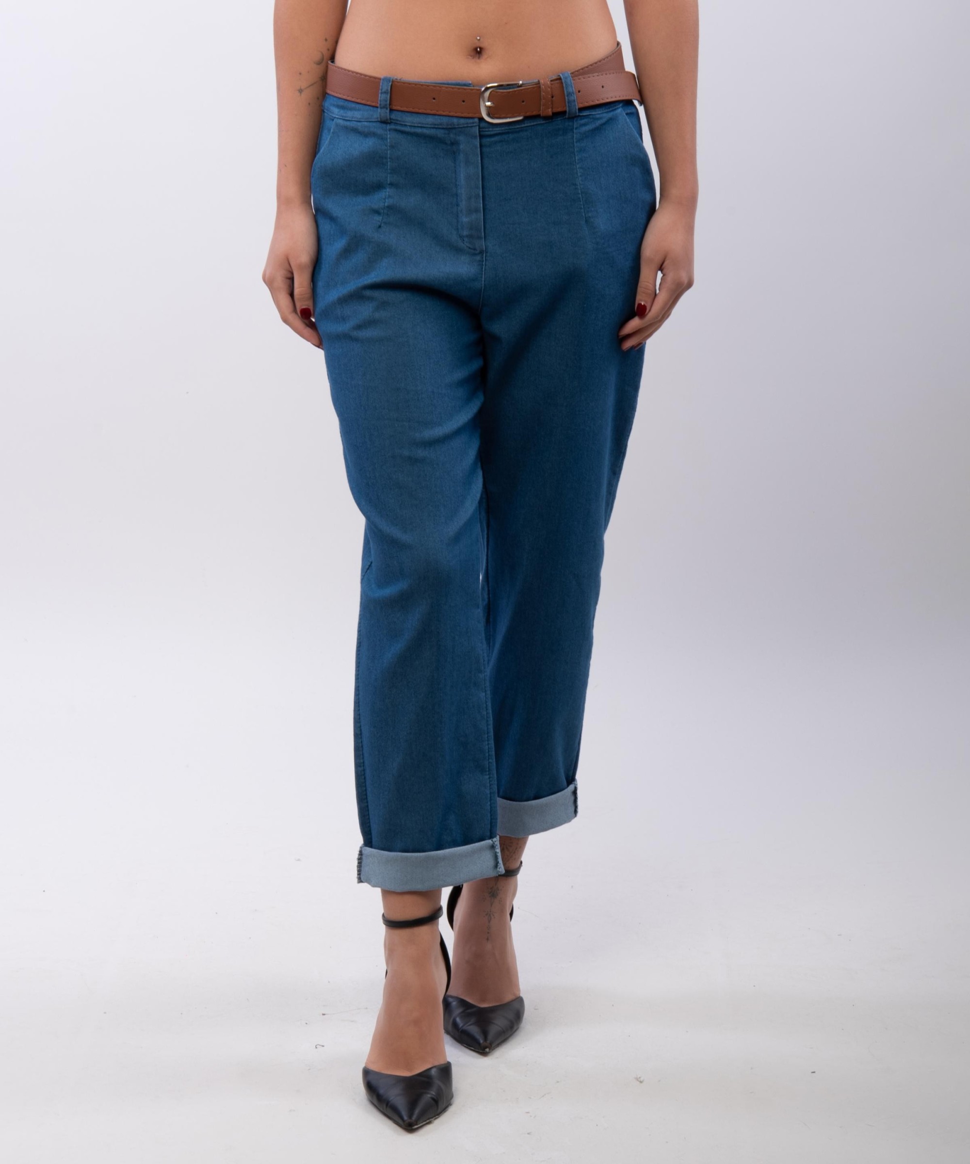 Jeans Baggy con Cintura