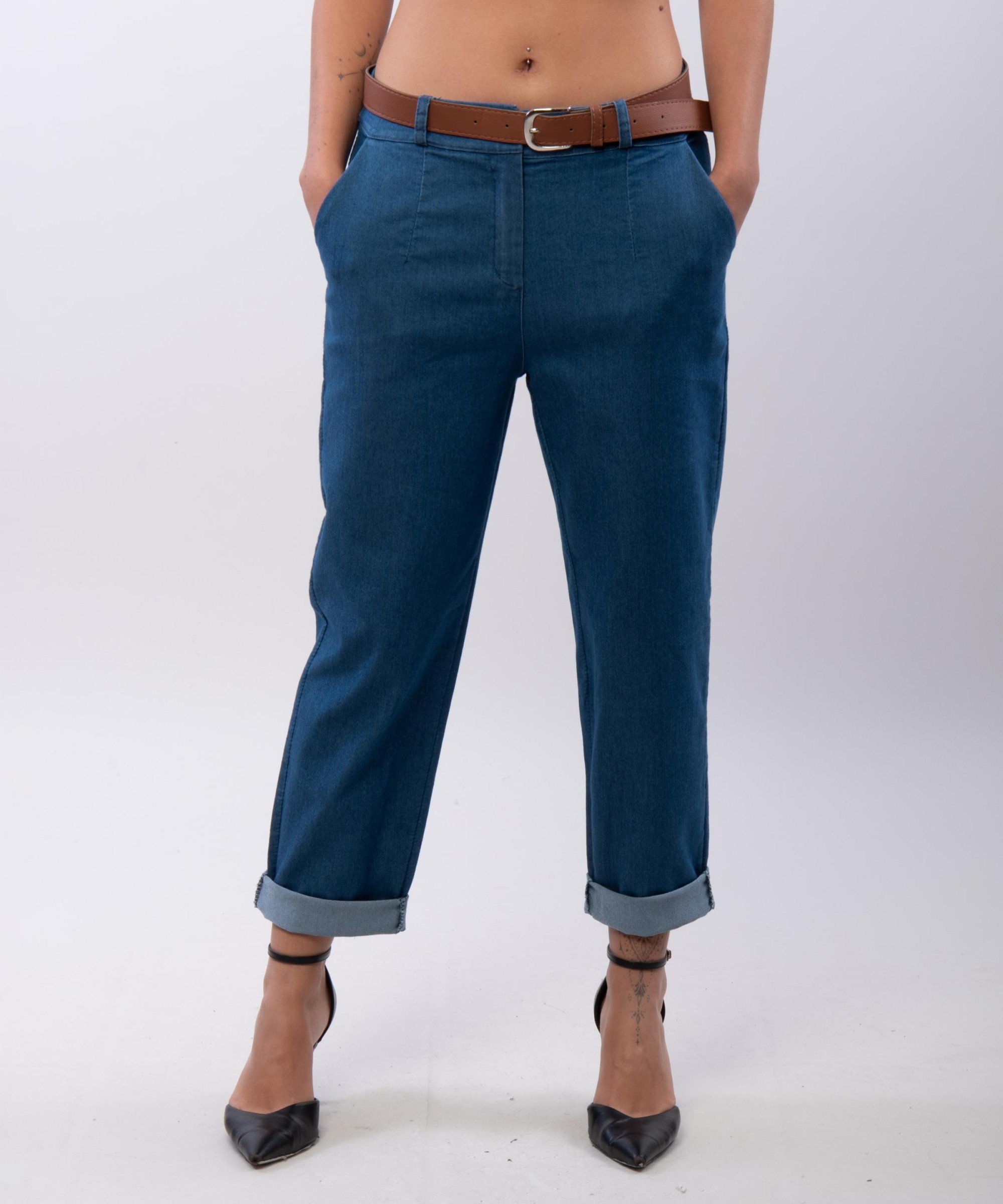 Jeans Baggy con Cintura
