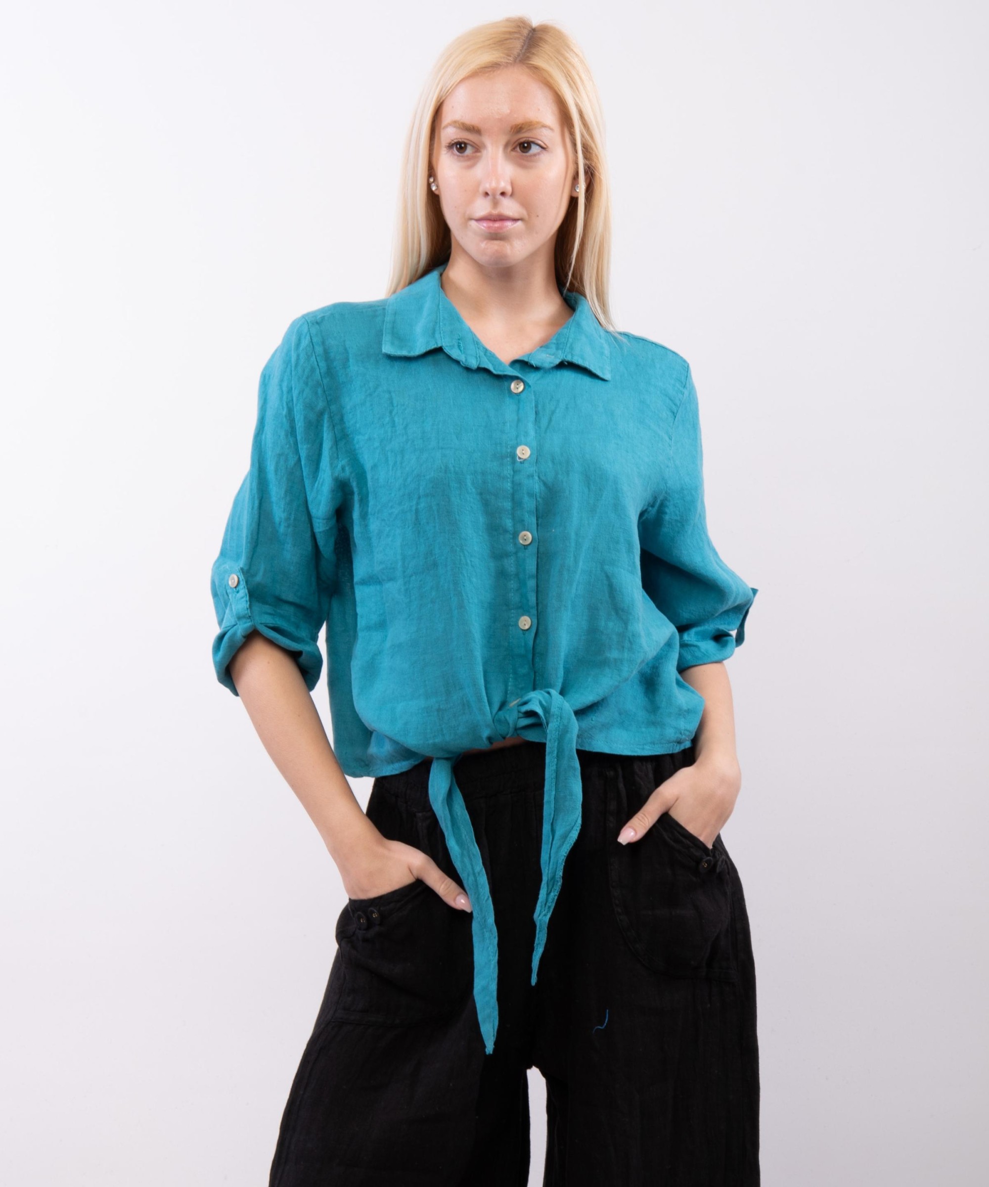 Camicia Lino Classica con Nodo