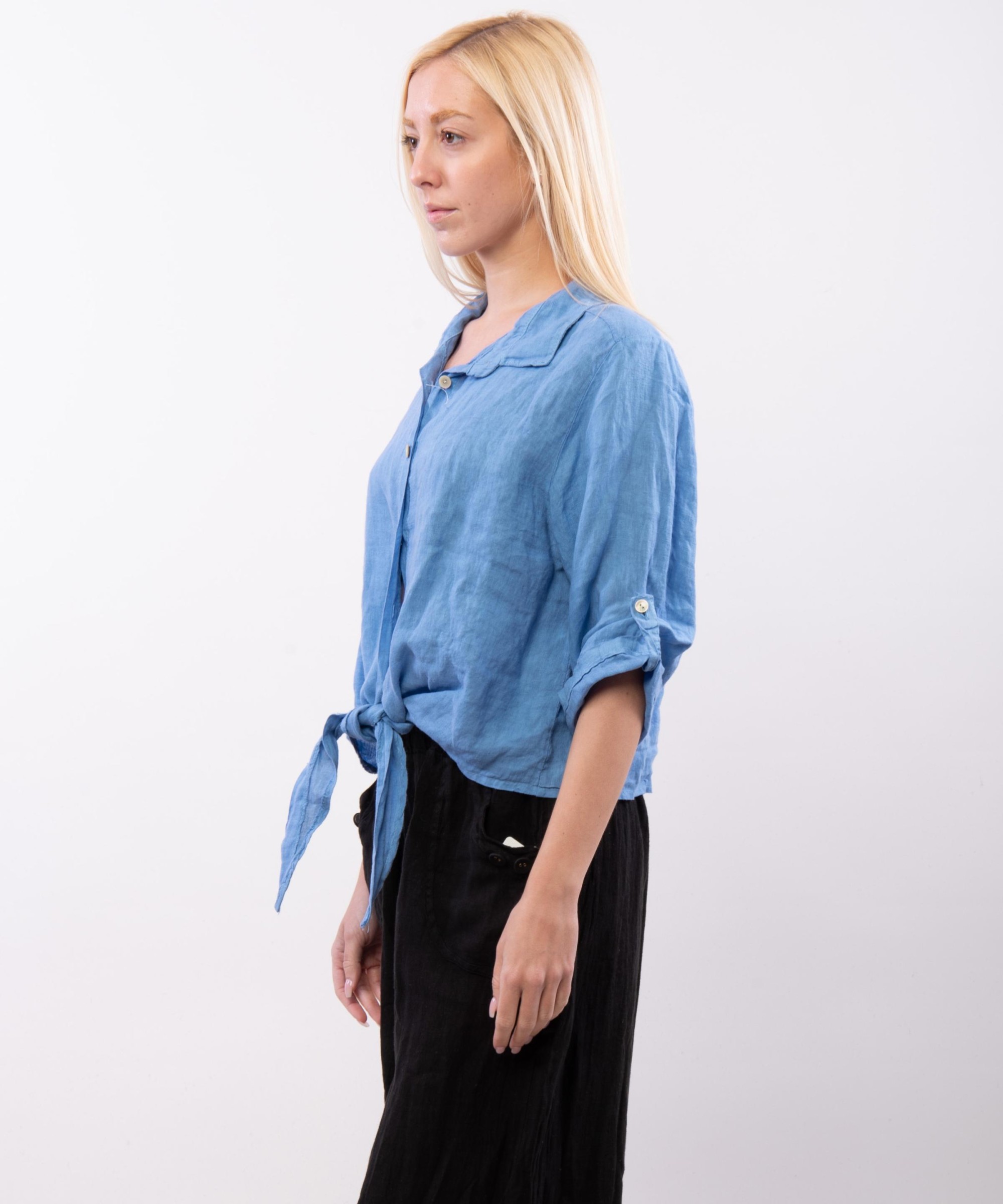 Camicia Lino Classica con Nodo