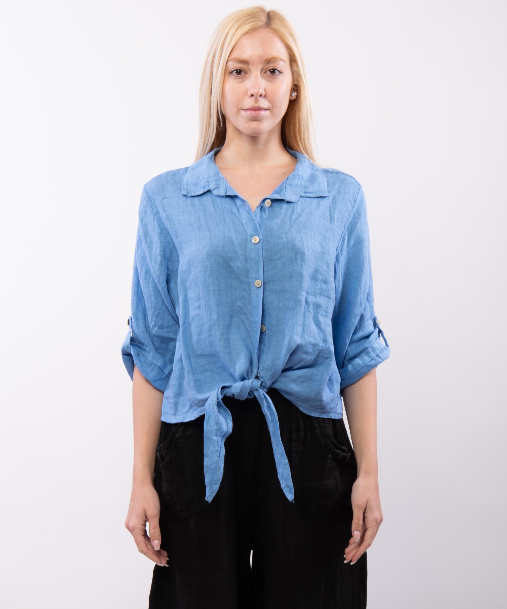 Camicia Lino Classica con Nodo