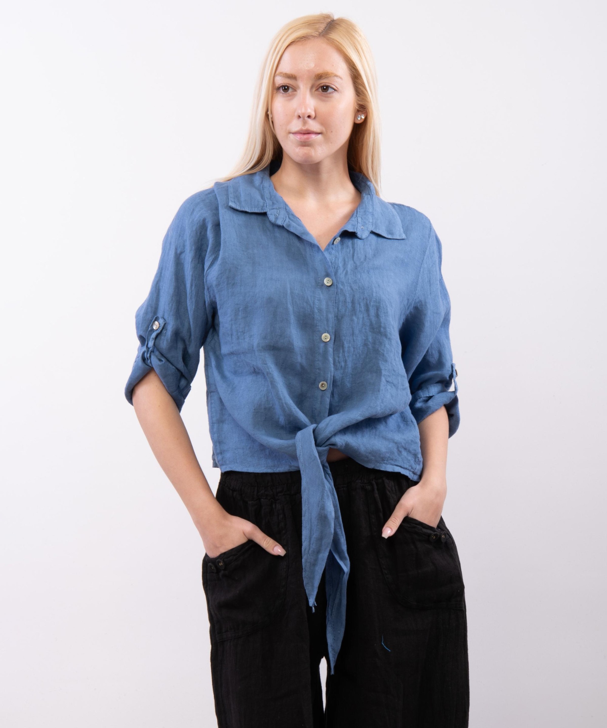 Camicia Lino Classica con Nodo