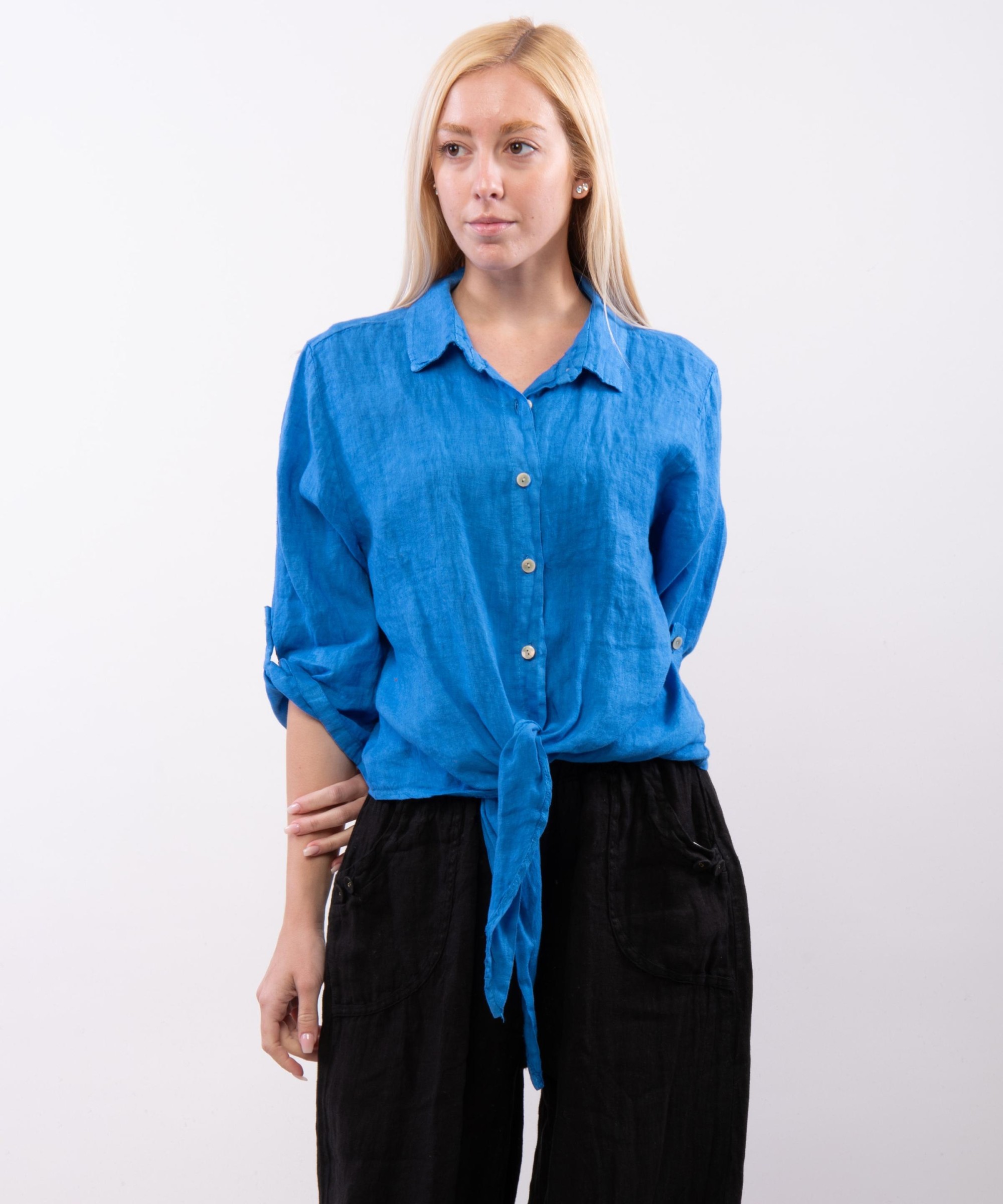 Camicia Lino Classica con Nodo