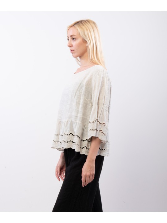 maglia con pizzo