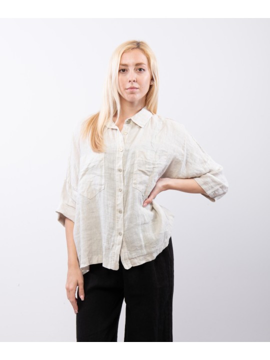 camicia con tasche davanti