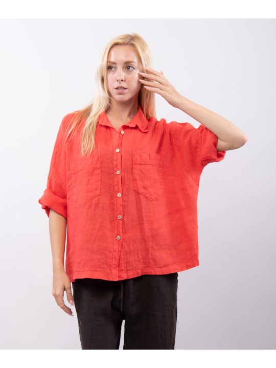 camicia con tasche davanti