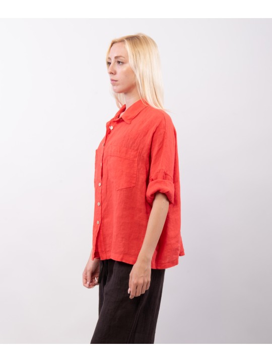 camicia con tasche davanti