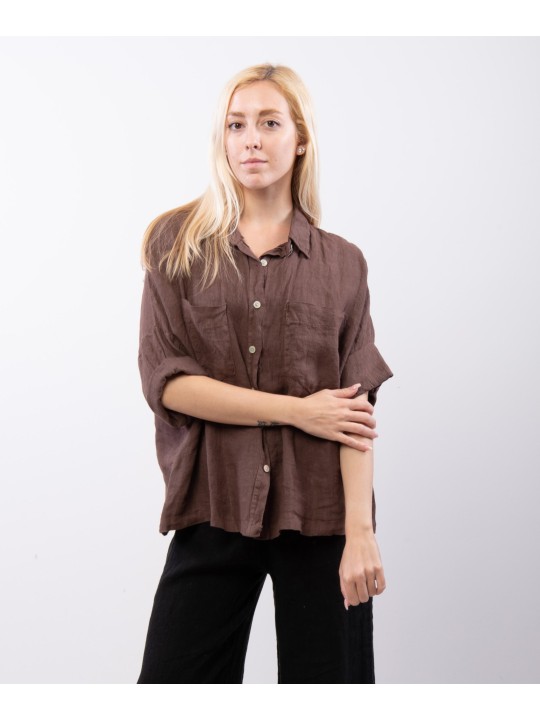camicia con tasche davanti