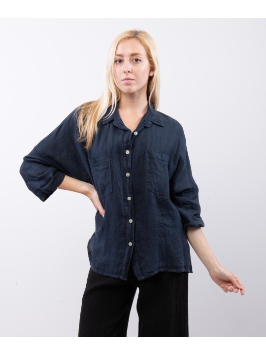 camicia con tasche davanti