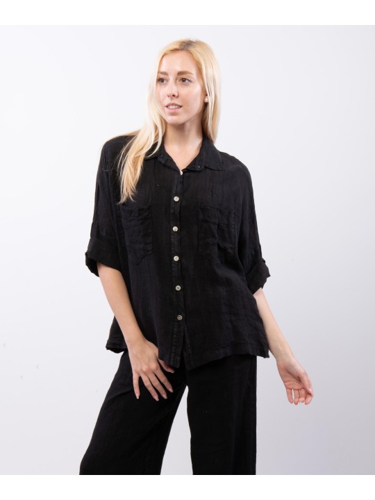 camicia con tasche davanti