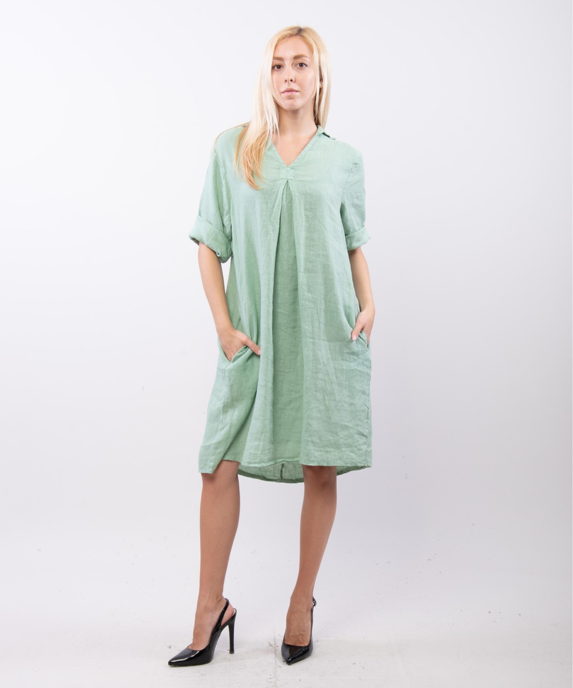abito camicia in lino