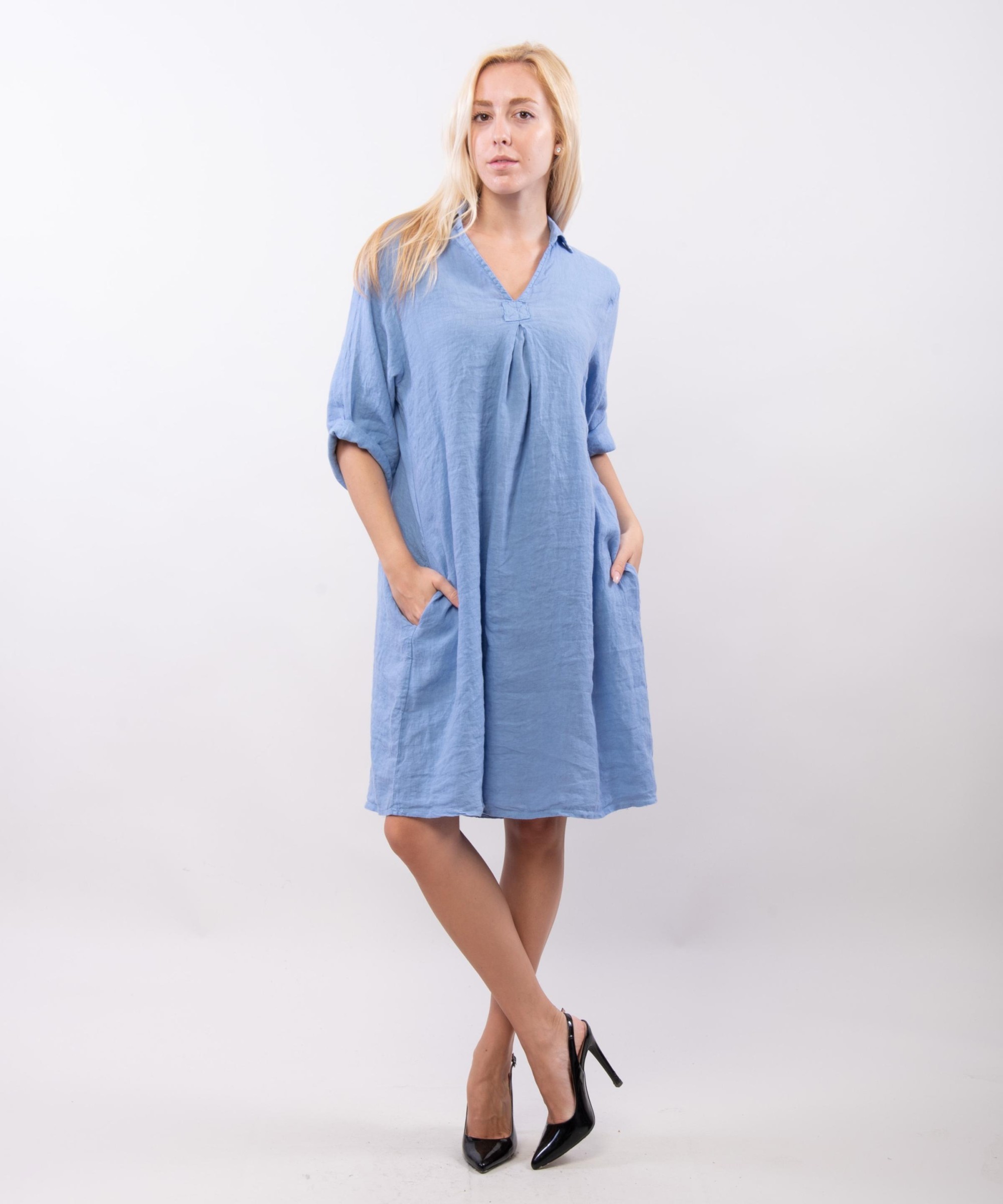 abito camicia in lino