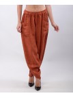 Pantaloni a Palloncino di Lino con Tasche