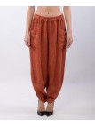 Pantaloni a Palloncino di Lino con Tasche