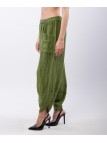 Pantaloni a Palloncino di Lino con Tasche