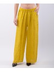 Pantaloni a Palazzo di Lino con Elastico