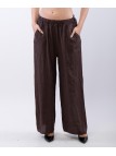 Pantaloni a Palazzo di Lino con Elastico