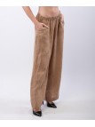 Pantaloni a Palazzo di Lino con Elastico